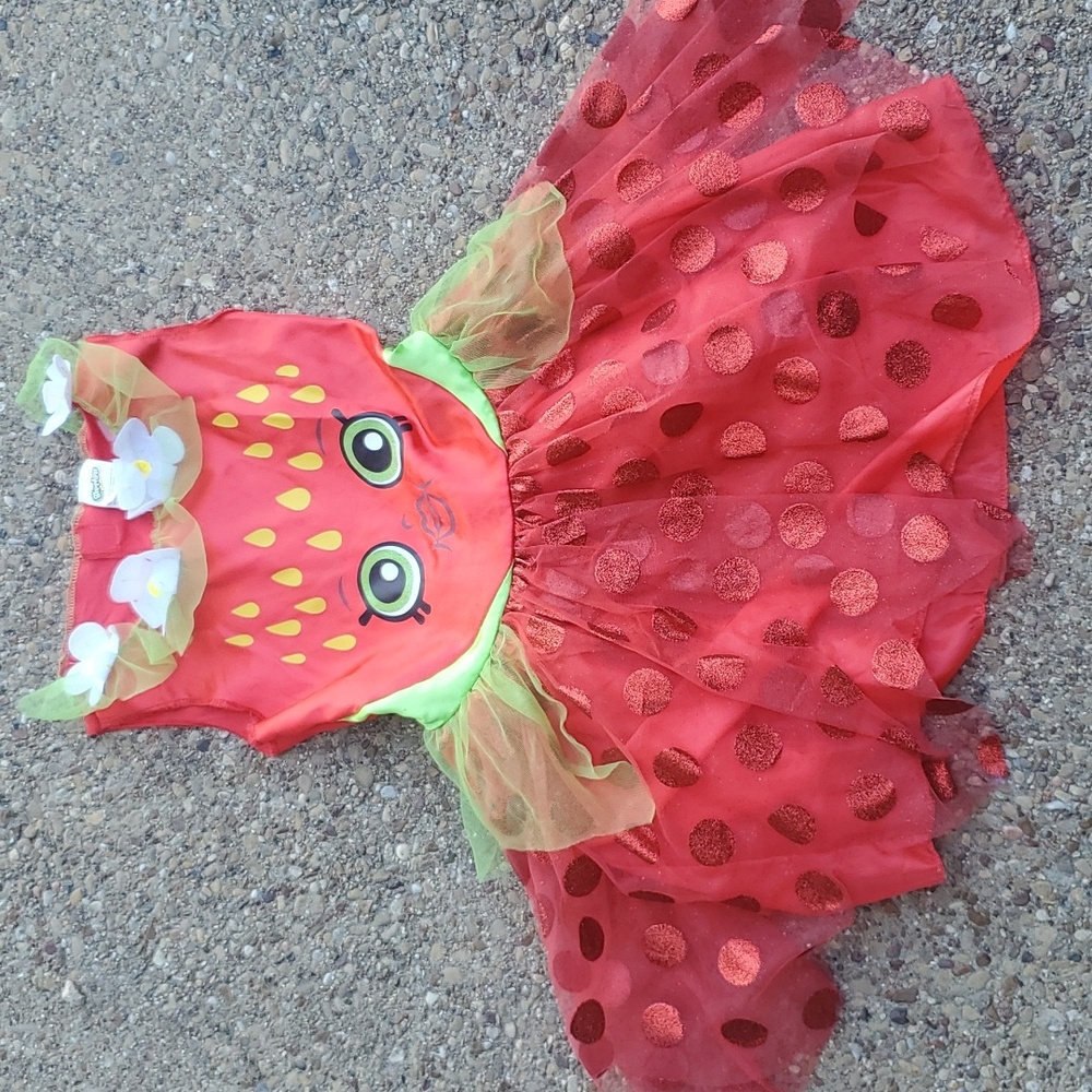 Shopkins Strawberry Kiss Halloween Costume Dress Tulle Skirt Youth M 7-8